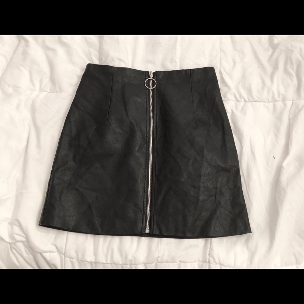 faux leather skirt